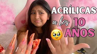 UÑAS ACRILICAS para NIÑAS?😱💅🏻SE LAS HICE a MI HIJA😅(Me ESTRESÉ🤯)@priscilafigueroa