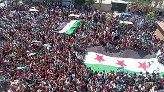 اعزاز _رسالة الشعب السوري الحر سوريا حرة حرة والتركي يطلع برا في جمعة لن نصالح نظام الأسد 12-8-2022