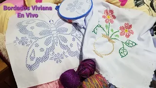 Acompáñame a empezar una servilleta 🦋 En Punto de Cruz (En Vivo)