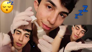 ASMR SKINCARE💆🏻 eyelash care👁️, 5mins sleep😴.. more triggers, soft touching, whispering..