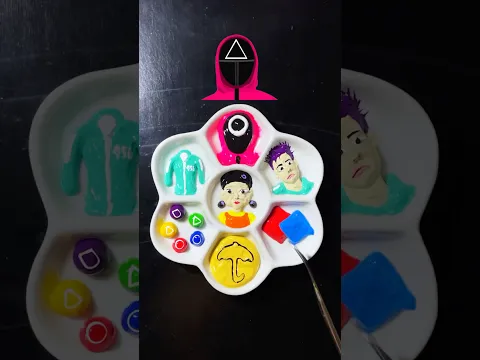 Guess the mixed colors of Squid Game 2  #squidgame2 #squidgame #colormixing #satisfying #asmr