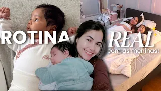 ROTINA DA MADRUGADA COM A OLÍVIA E A MIA 👶🏻😴 rotina com bebê de 30 dias!