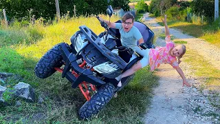 Alex cu Ariana au cazut de pe ATV