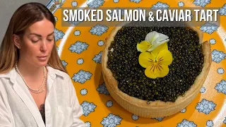 Creamy Smoked Salmon & Caviar Tart | Restaurant-Style Plating at Home