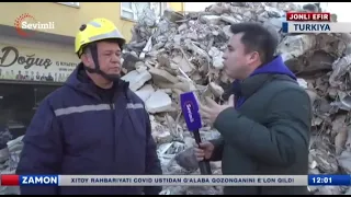 O‘zbekiston FVV xodimlari Turkiyada qidiruv-qutqaruv ishlarini davom ettirmoqda.