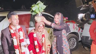 AMAN❤️NIKITA full bridal entry and थापा रस्म🥳🥳#trendingvideo #mymarriage #couplegoals #youtube #love