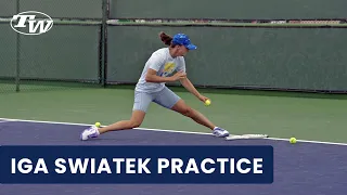 Watch WTA Pro Iga Swiatek full practice at the'23 BNP Paribas Open (tennis drills you can use)🤩