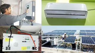 AC chalane ke liye best solar 5KW system 48 volt Lithium battery Jharkhand installation
