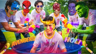 Avengers ne machaya HOLI pe dhamal 😁😂😂 | @Whatifwithabhishek