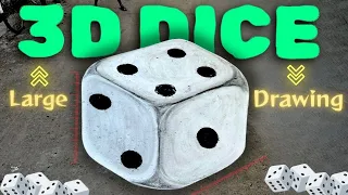 I Drew a HUGE Dice on the Road! (Satisfying 3D Art)