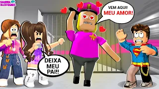 A POLICIAL TÁ APAIXONADA POR MEU PAI E NOS PRENDEU!! POLICE GIRL PRISON RUN! ROBLOX