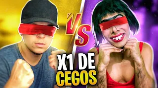 X1 DE OLHOS VENDADOS AO VIVO! TENTE NÃO RIR!😂 FREE FIRE