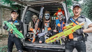 LTT Nerf Mod : Warriors Black Man Nerf Guns Fight Crime RED SATAN Mask 2