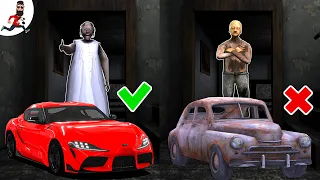 Granny New Car vs Grandpa Car | Funny Horror Gameplay