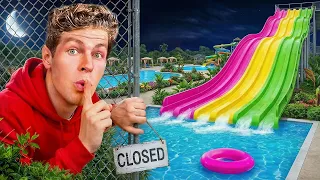 Sneaking Into A Waterpark Overnight!