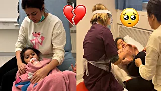 سبب مرض بنتي فجأة 🥺 !! نمنا بالمستشفى 😨 (لحظات مرعبة)