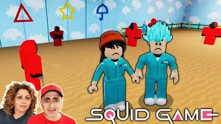 Los Polo en EL JUEGO del CALAMAR de ROBLOX hasta el puente de cristal