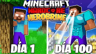 SOBREVIVÍ 100 DÍAS como HEROBRINE en MINECRAFT HARDCORE!
