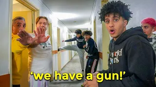 Extreme Ding Dong Ditching in Sketchy Hotels!
