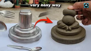 🌺 घर के बरतन से बनाये गणेश मूर्ति बिलकुल आसान तरीके से #ganeshchaturthispecial 