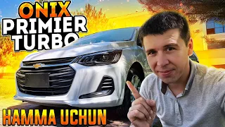 CHEVROLET ONIX 2021 PREMIER TURBO TO'LIQ MALUMOTI UZABZOR