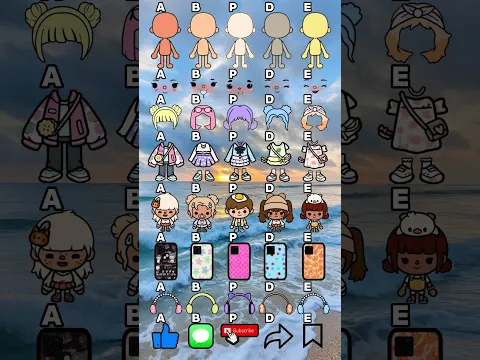 a,b,p,d,e❤️‍🔥🫰Cute look choose your favourite look #tocalifeworld #tocaboca #tocalife