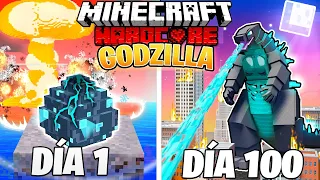 SOBREVIVÍ 100 DÍAS como un GODZILLA en MINECRAFT HARDCORE!