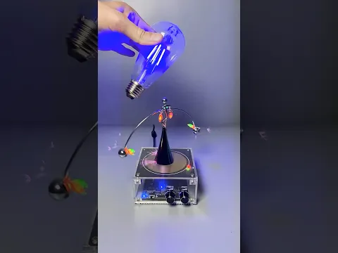 Lightning power Tesla Coil Experiment 😱 #experiment