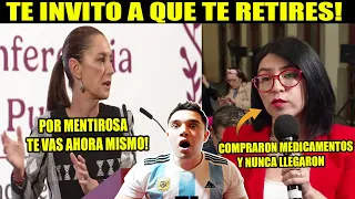 CLAUDIA BOTA DE SU MAÑANERA A REPORTERA POR DECIR MENTIRAS ! 🚨