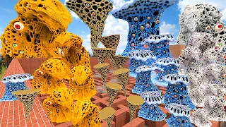 All Size Tiny To Giant Tornado Tsunami Sandstorm Snowstorm Trypophobia in Maze EP 15