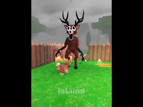 Deer and girl friendship #99nightintheforest #roblox #usa