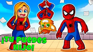 ¡ME CONVIERTO EN EL HIJO DE SPIDERMAN! 😱 😆 🕸 | SRGATO EN LA FAMILIA DE SPIDERMAN EN MINECRAFT