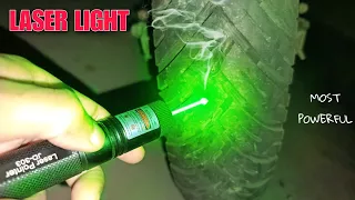 Most powerful burning laser light review || How to burn with a laser light || laser light secrets