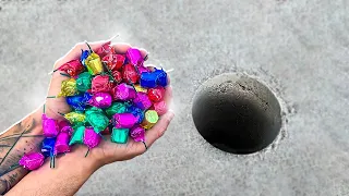 EXPLODI 3.700 BOMBAS DENTRO DE UM BURACO DE AREIA