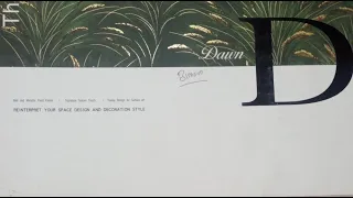 Masih dengan wallpaper vynl kali ini review sample motif ( DAWN )