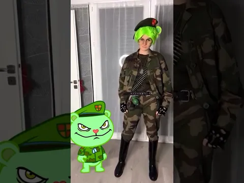 Fliqpy is not Happy 😅 Collab with @NickyAnimations ✨ #happytreefriends #cosplay