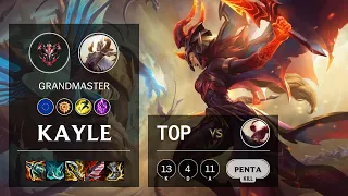 Kayle Top vs Lee Sin - EUW Grandmaster Patch 11.10