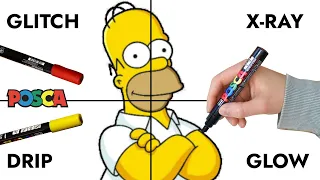 Unlock the Secrets of Drawing 4 Styles with Posca Markers!