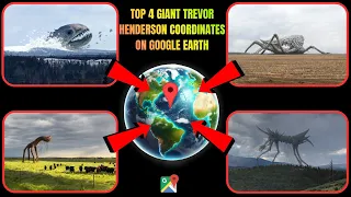 Top 4 Giant Trevor Henderson coordinates on Google Earth!