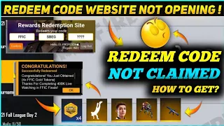 FFIC Redeem code site not opening 💥 Free rewards not redeemed 💥 Free Fire MAX
