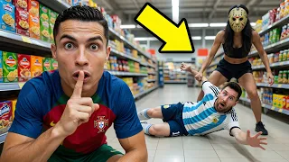 Ronaldo pranked Messi at the WORST possible moment *female assassin Jason Voorhees* 💀