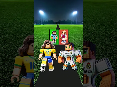 Roblox vs Minecraft - Ronaldo & Messi or Georgina & Lehmann 🤪🎮