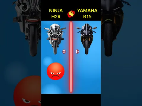 Ninja h2r 🆚 r15 comparison video #comparison #youtubeshorts #ytshort #trandingshorts #automobile