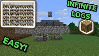 SIMPLE AUTOMATIC TREE FARM TUTORIAL in Minecraft Bedrock (MCPE/Xbox/PS4/Nintendo Switch/PC)