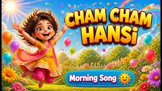 Cham Cham Hansi | Sparkling Laughter Song | Happy Morning Song for Kids | Hindi Nursery Rhyme