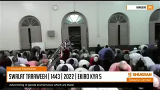 SHEIKH HAMZA KATEREGGA FROM UGANDA DURING SWALAH TALAWEEH 2022 MASHA ALLAH NICE RECITATION