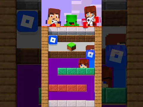 JJ was NOT happy about losing this one 😡 #minecraft #jj
