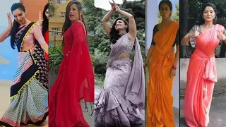 Kannada Serial Actresses Dance in Saree | Part 3 | #kannadaserial #zeekannada