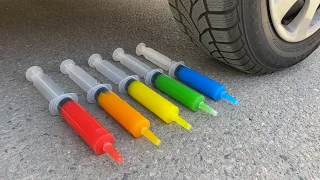 Crushing Crunchy & Soft Things by Car! EXPERIMENT: Car vs Coca Cola, Fanta, Mirinda Balloons 4