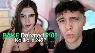 DONIRAM $100 Malom Strimeru Za Svaki TAČAN Odgovor i OVAKO Se Završilo...